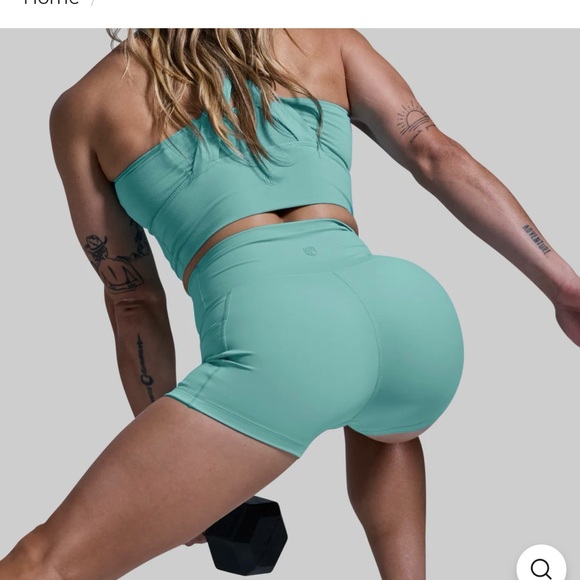 Mint Green Women's High-Waisted Shorts - Picture 7 of 10